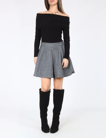 Fusta Bershka, gri Gri