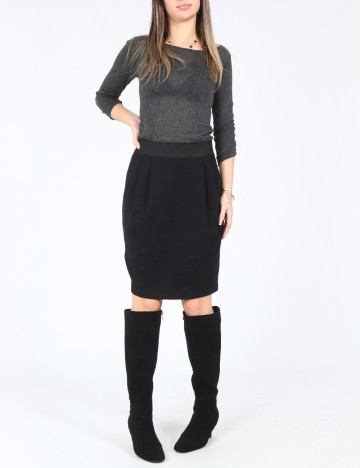 Rochie scurta Zara, gri/negru