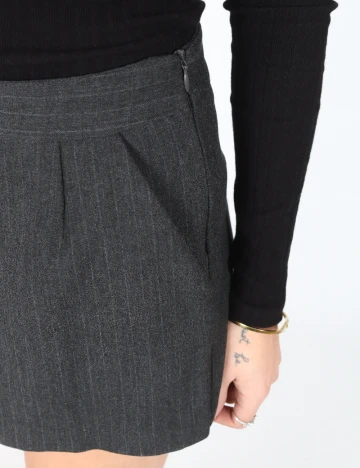 Fusta pantalon Bershka, gri inchis