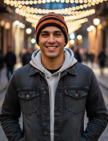 Caciula Pull&Bear, portocaliu/negru