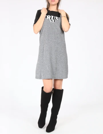 Rochie scurta Zara, negru/argintiu