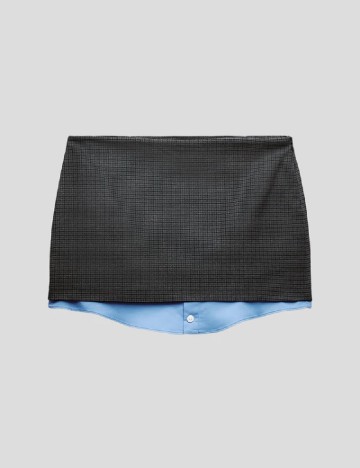 Fusta Zara, gri inchis