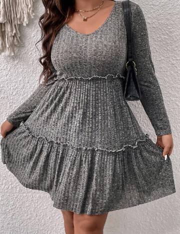 
						Rochie scurta SHEIN CURVE, gri