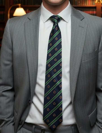 
						Cravata Zara, bleumarin/verde