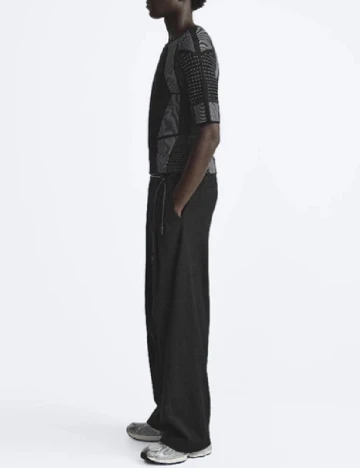 Bluza Zara, negru/gri