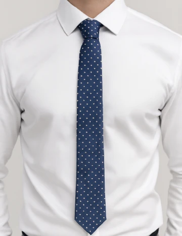 Cravata Zara, bleumarin/alb