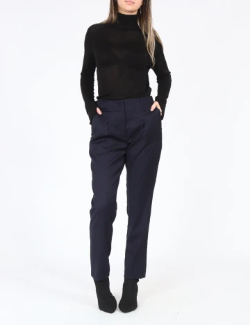 Pantaloni Zara, bleumarin Albastru