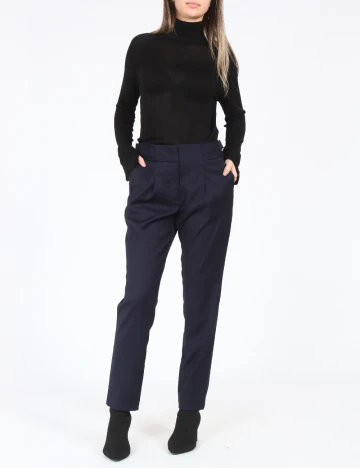Pantaloni Zara, bleumarin Albastru