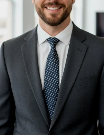 Cravata Zara, bleumarin/alb