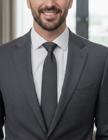 
						Cravata Zara, gri inchis