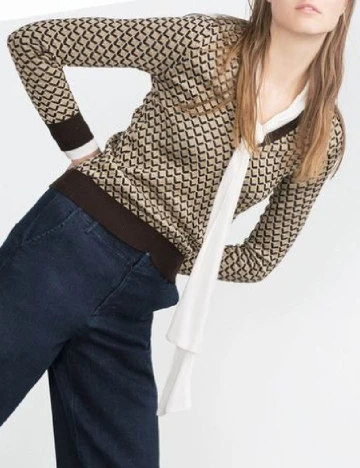 Bluza Zara, maro/crem