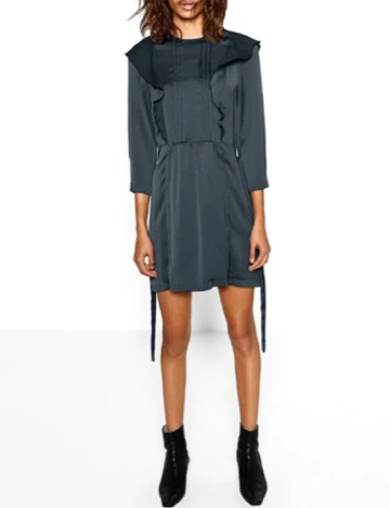 Rochie scurta Zara, gri petrol