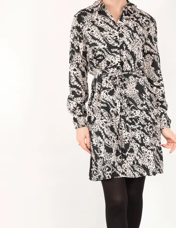 Rochie Vila, alb/negru, 38