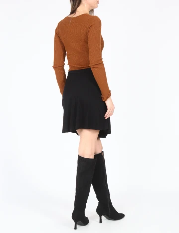 Fusta Bershka, negru Negru