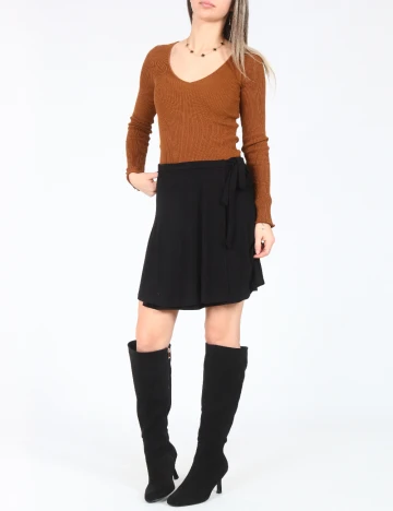 Fusta Bershka, negru Negru