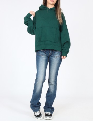 Hanorac Oversize Bershka, verde