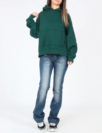 Hanorac Oversize Bershka, verde