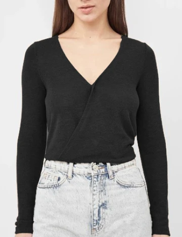 Bluza Bershka, negru Negru