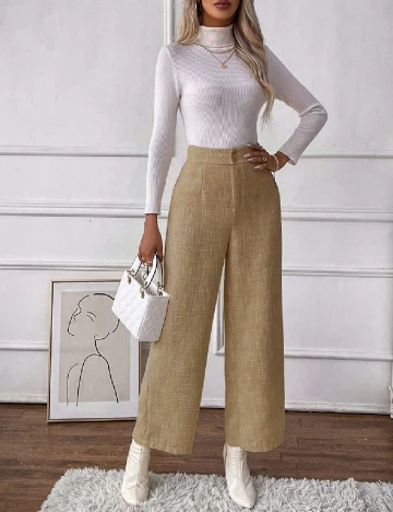 Pantaloni SHEIN, maro deschis