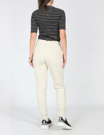 Pantaloni Pull&Bear, ecru Alb