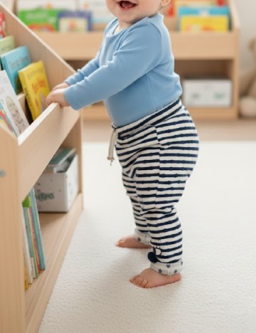 Pantaloni Zara, alb/albastru