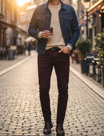 
						Pantaloni Bershka, pruna