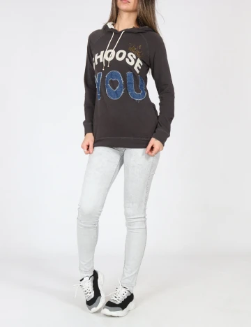 Hanorac Bershka, gri Gri