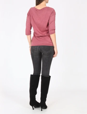 Bluza Bershka, roz pudra inchis