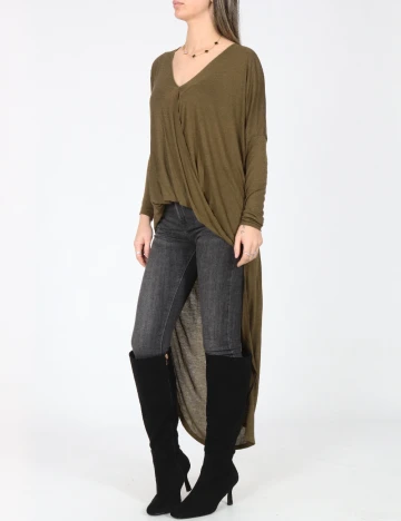 Bluza Oversize Zara, kaki Verde