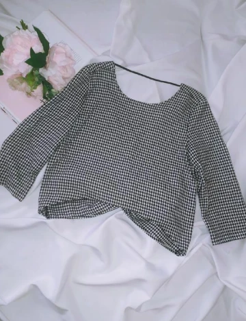 Bluza Zara, alb/negru