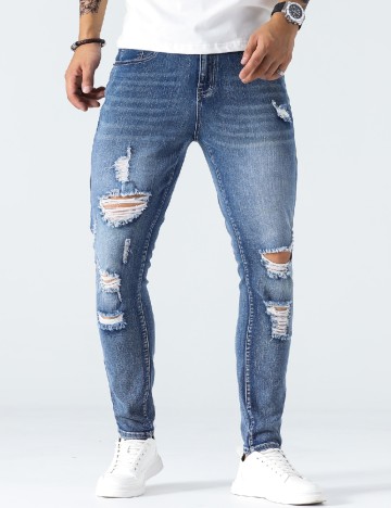 
						Blugi SHEIN, albastru