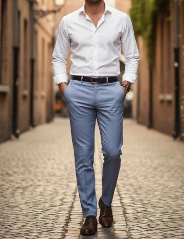 Pantaloni Zara, albastru