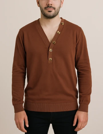 Bluza Oversize Pull&Bear, maro Maro