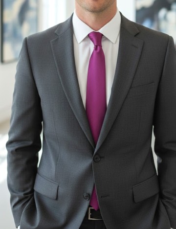 Cravata Zara, magenta