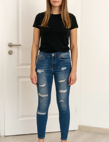 Blugi Pull&Bear, albastru Albastru