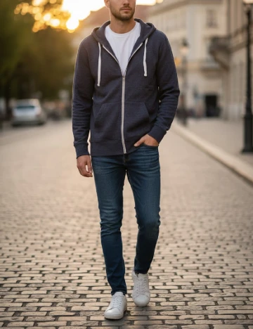 Hanorac Bershka, bleumarin Albastru