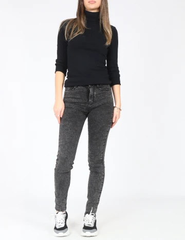 Blugi Bershka, gri inchis