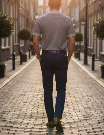 Tricou Zara, bleumarin/gri