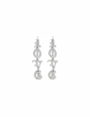 Cercei Bershka, argintiu