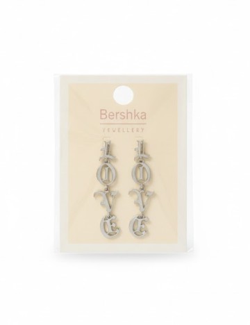 Cercei Bershka, argintiu