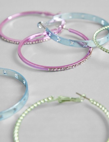 Set Cercei 3 perechi Bershka, mix culori