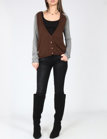 Cardigan Zara, maro/gri