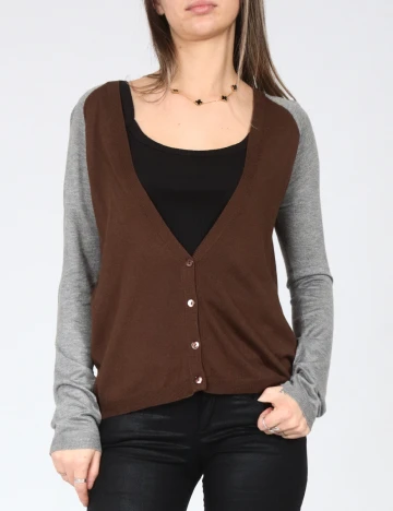 Cardigan Zara, maro/gri Maro