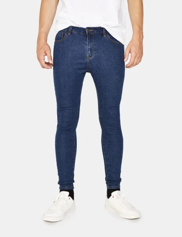 Blugi Bershka, albastru Albastru