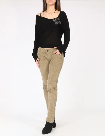 Pantaloni Bershka, kaki Verde