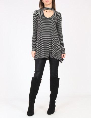 Bluza Bershka, alb/negru