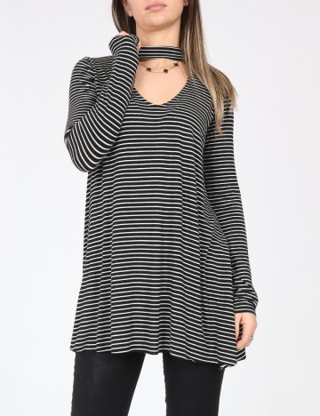 Bluza Bershka, alb/negru