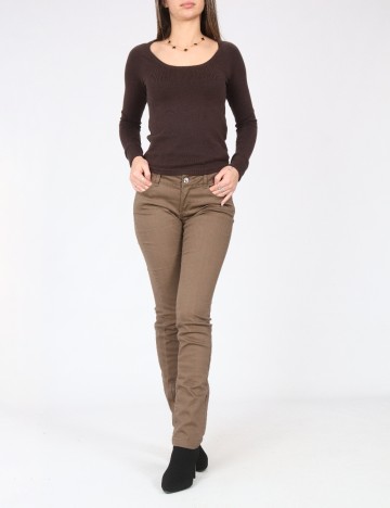 Pantaloni Zara, maro