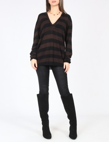 Hanorac Zara, negru/maro