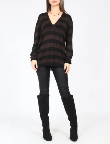 Hanorac Zara, negru/maro